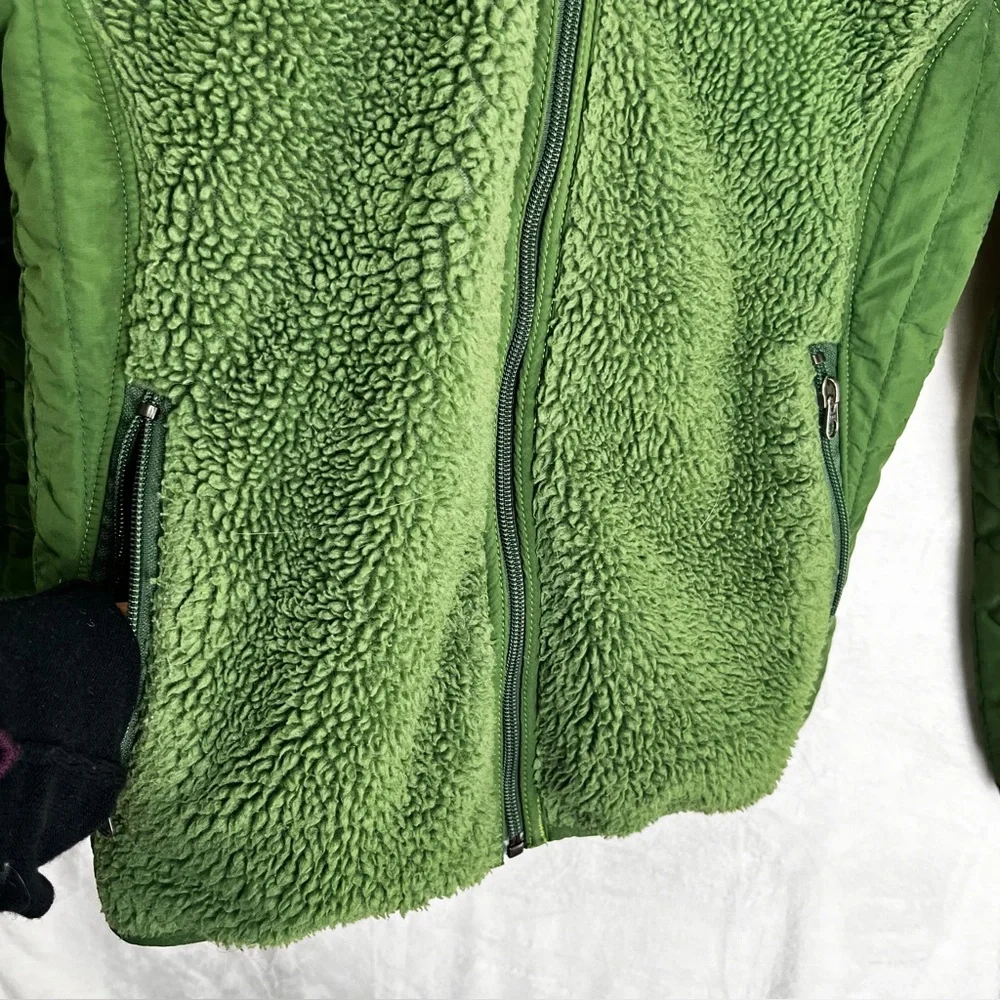Patagonia Jacket Women S Forest Green Retro X Sherpa Deep Pile Fleece Full Zip